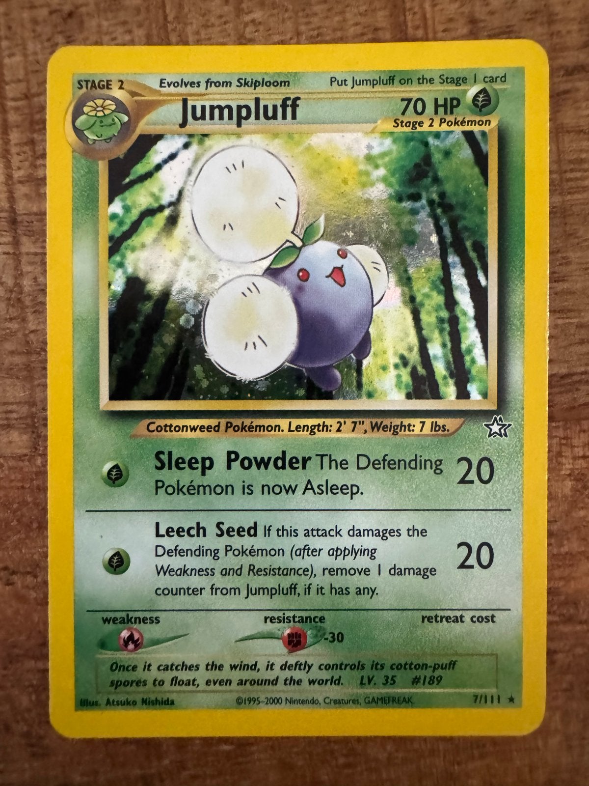 Jumpluff Pokémon kaart (Neo Genesis 7/111), Ophalen of Verzenden, Losse kaart