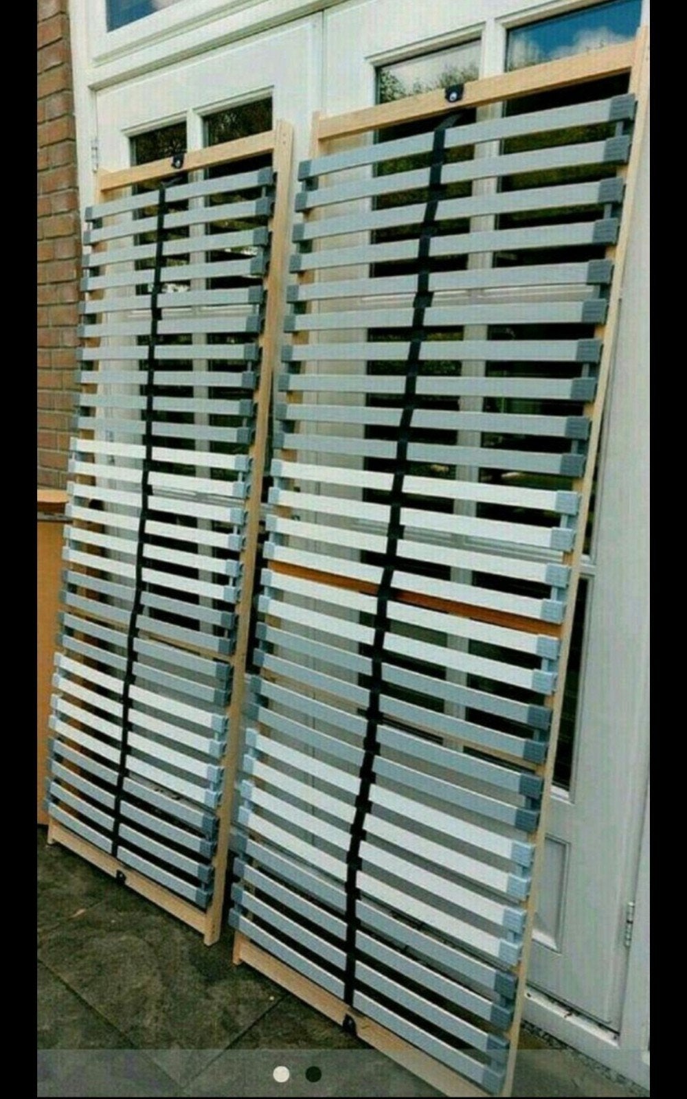 Ikea lonset 90 set bedbodems lattenbodems 180 totaal, Ophalen, Tweepersoons, Zo goed als nieuw, Bedbodem