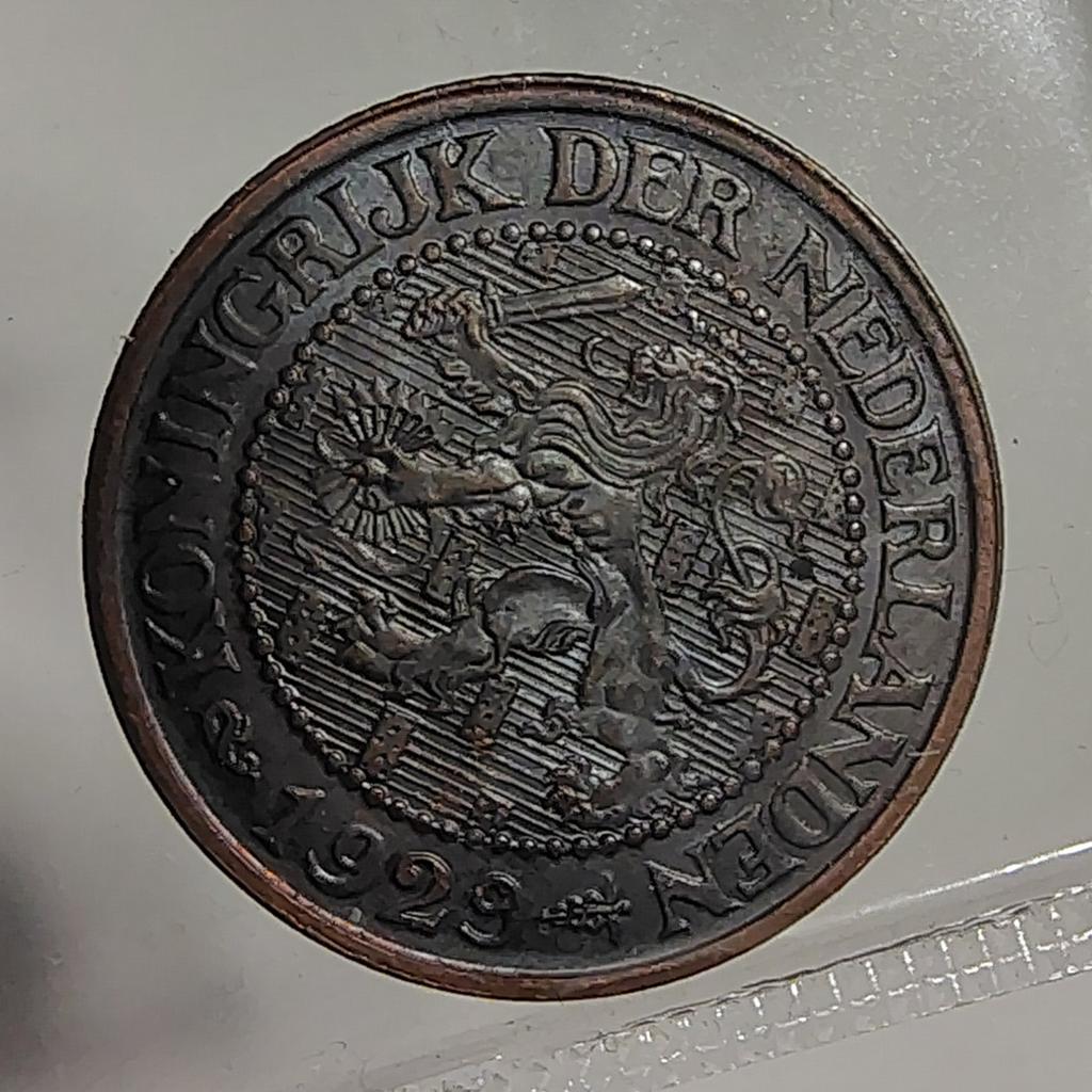 2,5 cent 1929 Wilhelmina - UNC - Blackened, Ophalen of Verzenden, Koningin Wilhelmina