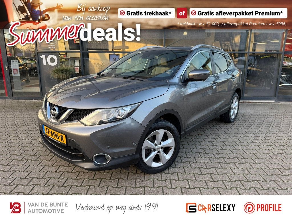 Nissan Qashqai 1.6 Tekna 17" *Trekhaak & Stoelverwarming*, Auto's, Nissan, Voorwielaandrijving, 1618 cc, Gebruikt, 4 cilinders