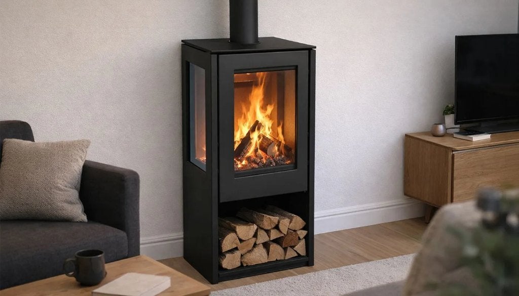 NIEUWE HOUTKACHEL LEVERBAAR UIT VOORRAAD | Nu vanaf €2.295, Huis en Inrichting, Ophalen of Verzenden, Vrijstaand, Hout, Nieuw