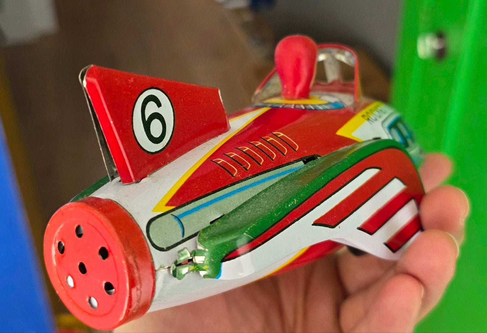 retro speelgoed. raket, Ophalen of Verzenden, Zo goed als nieuw, Overige merken