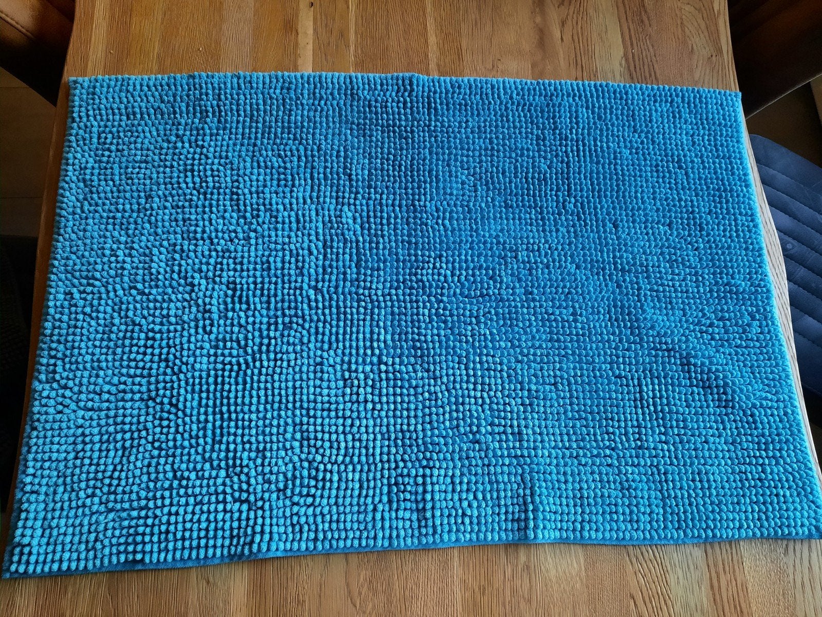 Badmatten 1x blauw groot, 2x donkergrijs klein(er), Ophalen of Verzenden, Zo goed als nieuw, Overige kleuren