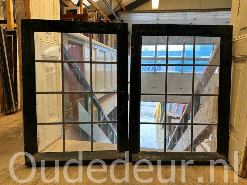 nr. GL785 3x gelijke glas in lood raam