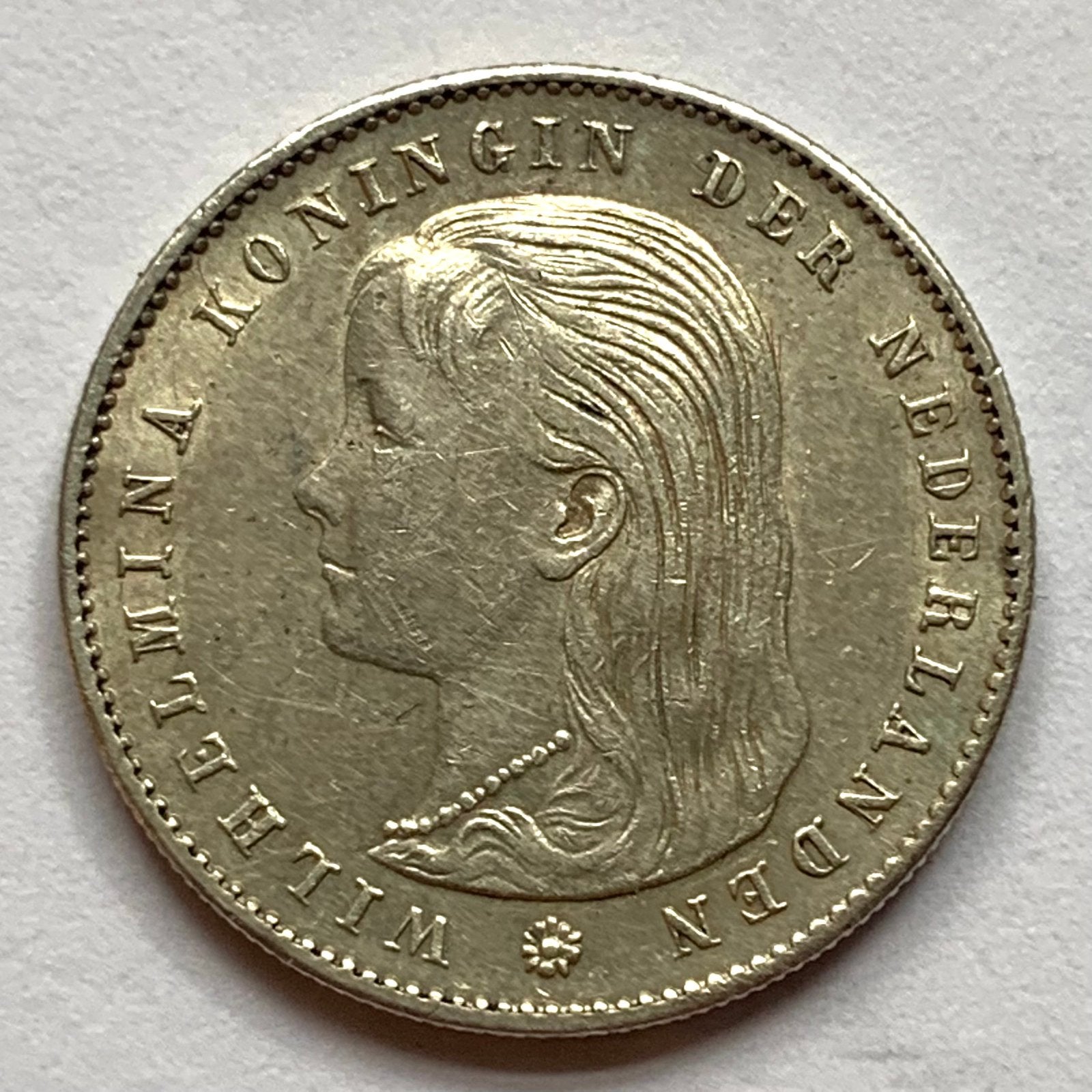 Nederland 25 Cent 1897 Wilhelmina zilver kwaliteit!, Postzegels en Munten, Munten | Nederland, 25 cent, Koningin Wilhelmina, Zilver