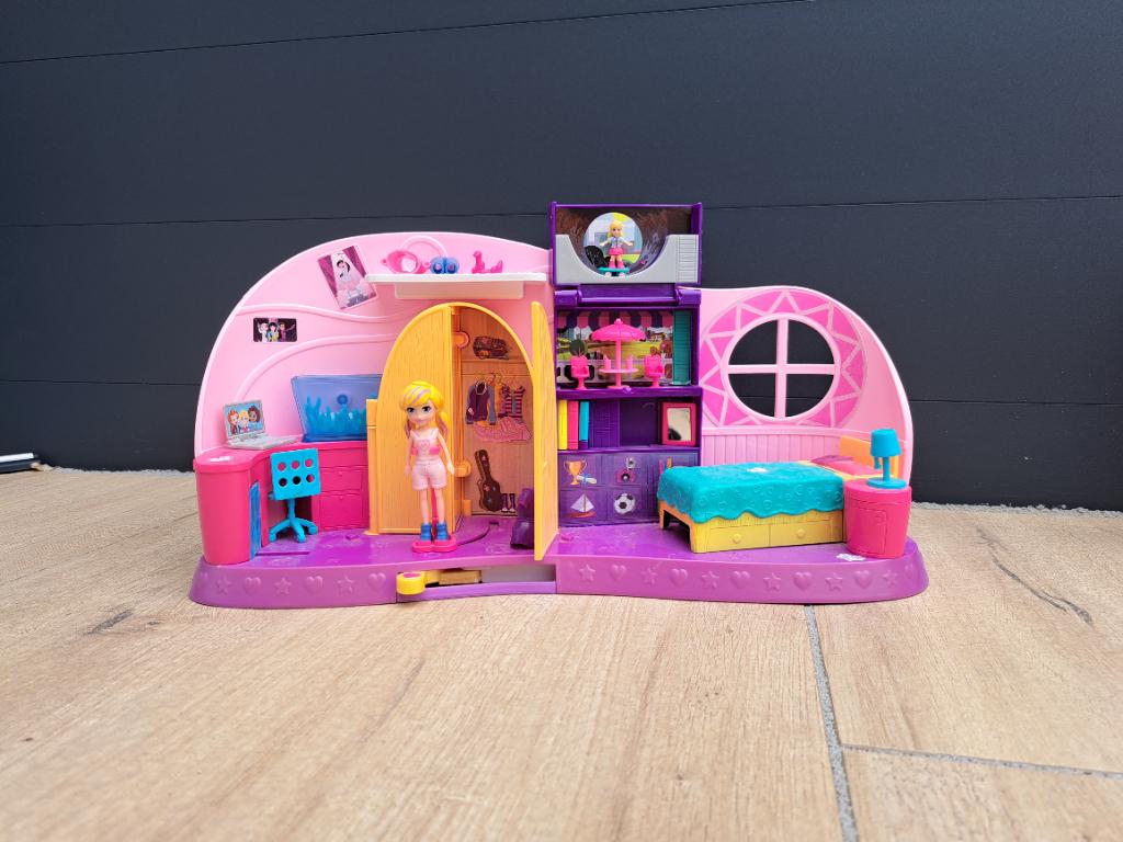Polly Pocket Go Tiny! Slaapkamerset, Ophalen, Zo goed als nieuw
