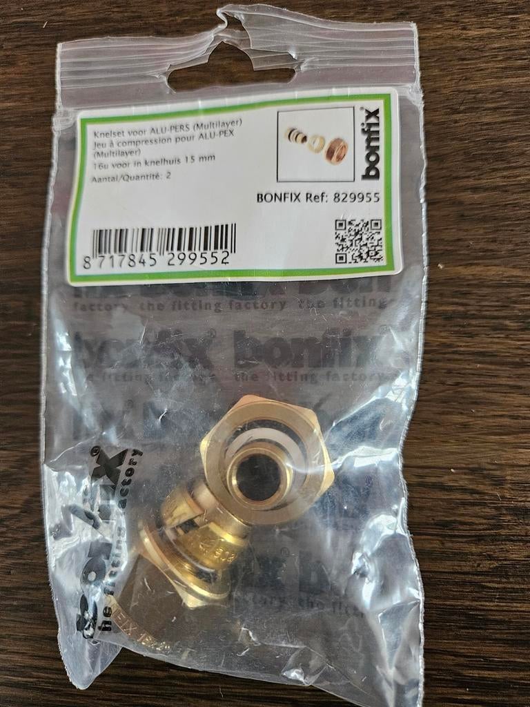 8x2 Bonfix knelset voor ALU-PERS 15mm nieuw, Ophalen of Verzenden, Nieuw, Overige typen