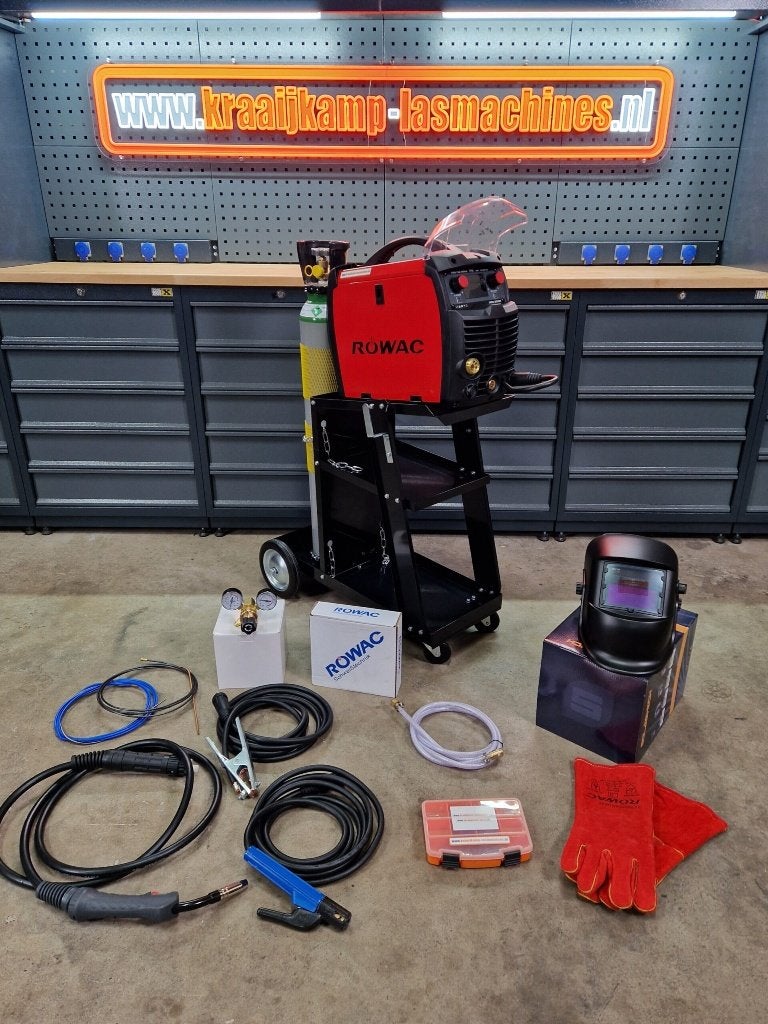Compleet pakket!  Röwac MIG 200P DUBBEL PULSE 230v, Ophalen of Verzenden, Nieuw, 150 tot 250 ampère, Co2