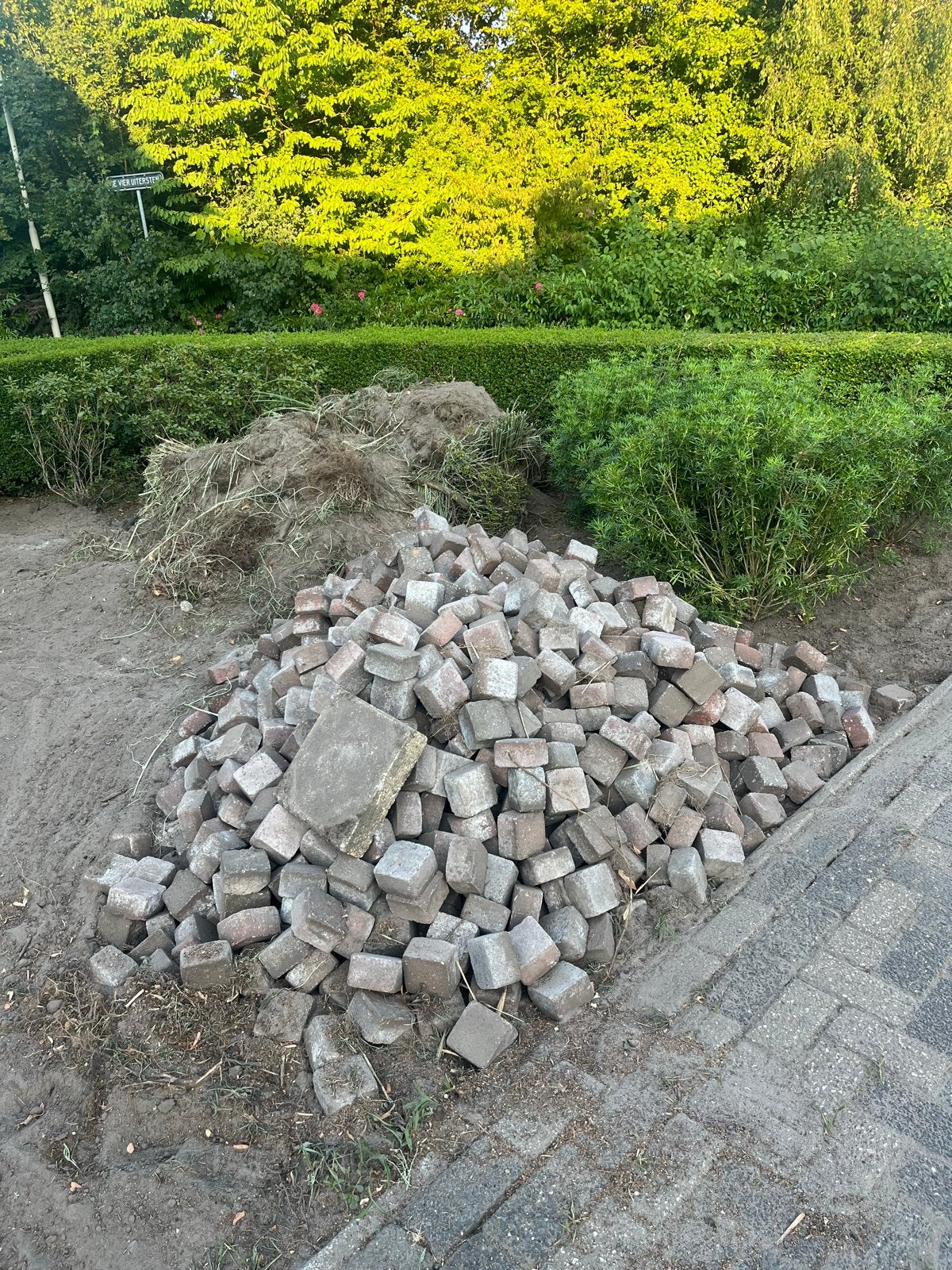 Gebruikte koppelstones voor tuin of oprit, Gebruikt, Klinkers, Ophalen of Verzenden, 10 m² of meer