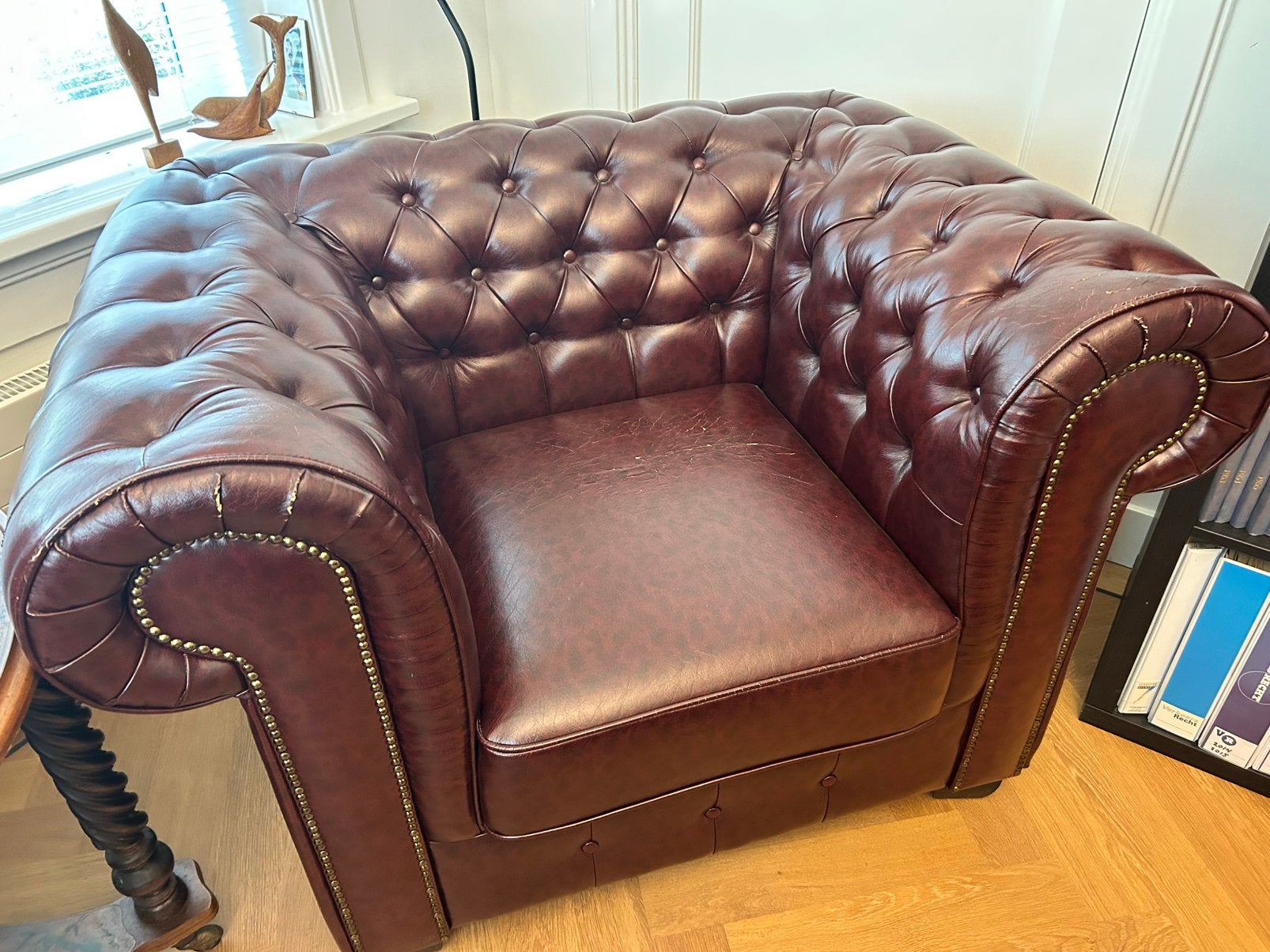 Chesterfield clubfauteuils, Huis en Inrichting, Ophalen, Gebruikt, Klassiek, 75 tot 100 cm