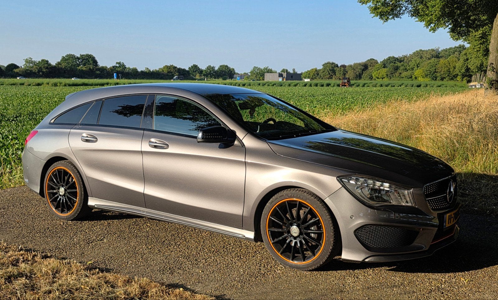Mercedes-Benz CLA 1.6 Cla180 90KW Sh.br. 7G-DCT 2015 Grijs, Auto's, Mercedes-Benz, CLA, Zwart, 4 cilinders, 122 pk