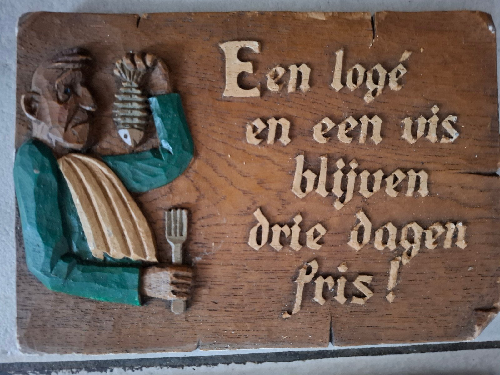 Vintage stenen Wandborden met Spreuken - Diverse Ontwerpen, Ophalen, Gebruikt, Vintage, Steen/keramiek