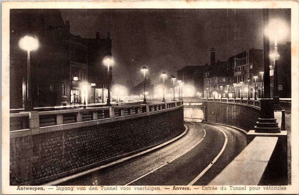 Antwerpen België - 12 oude postkaarten III, Verzamelen, Ansichtkaarten | België, Verzenden, 1960 tot 1980, Gelopen, Antwerpen