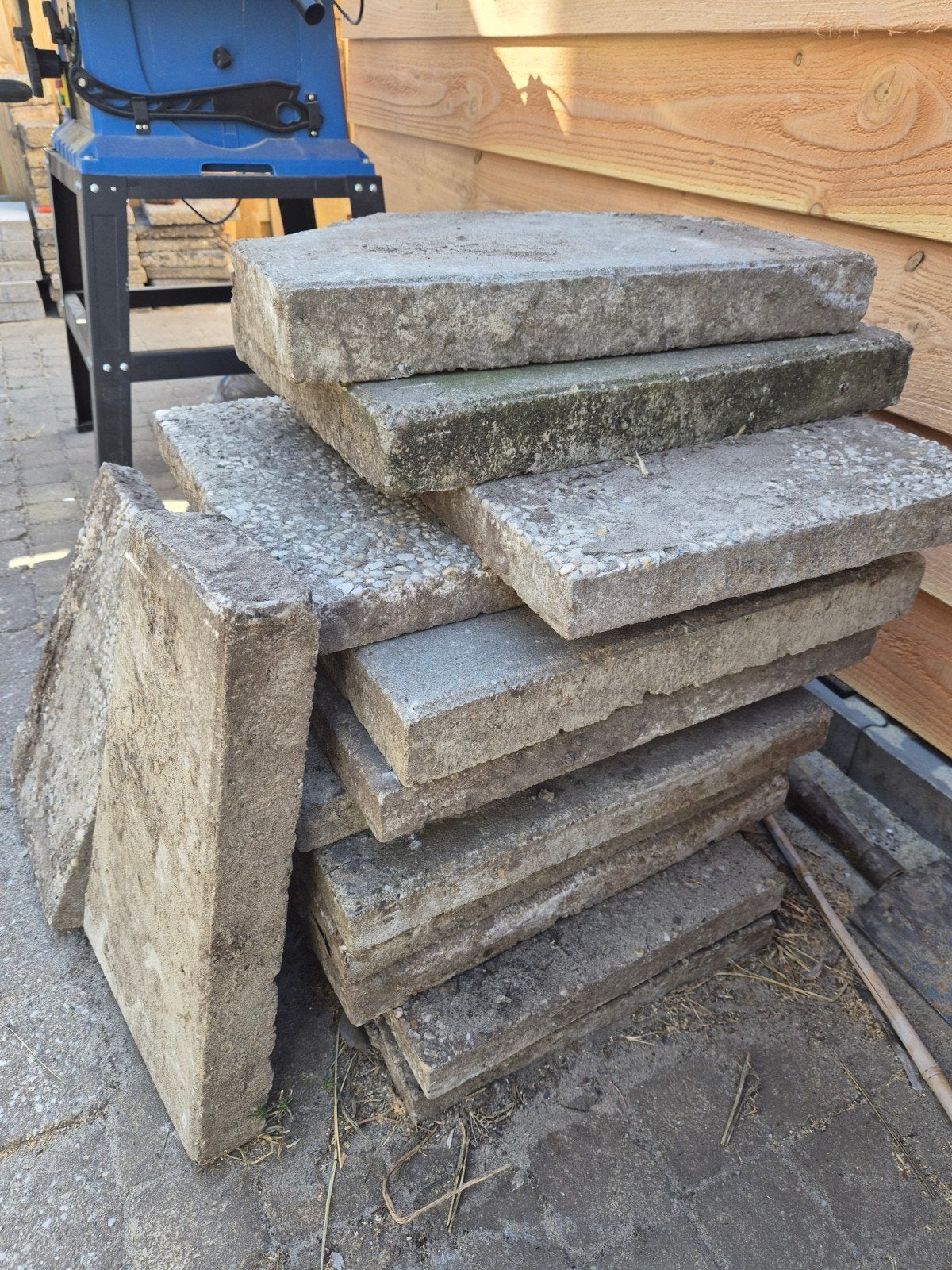 Gebruikte betonnen terras/grindtegels, Ophalen, Gebruikt, Minder dan 5 m², Beton