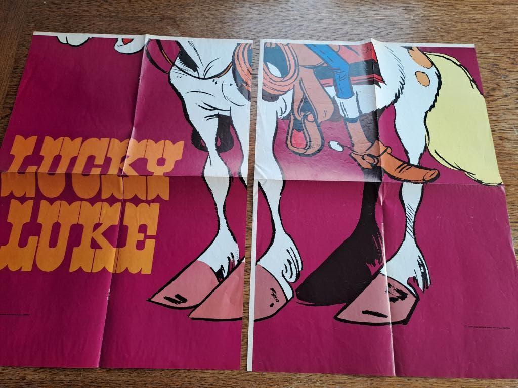 poster lucky luke, Ophalen of Verzenden, Gebruikt