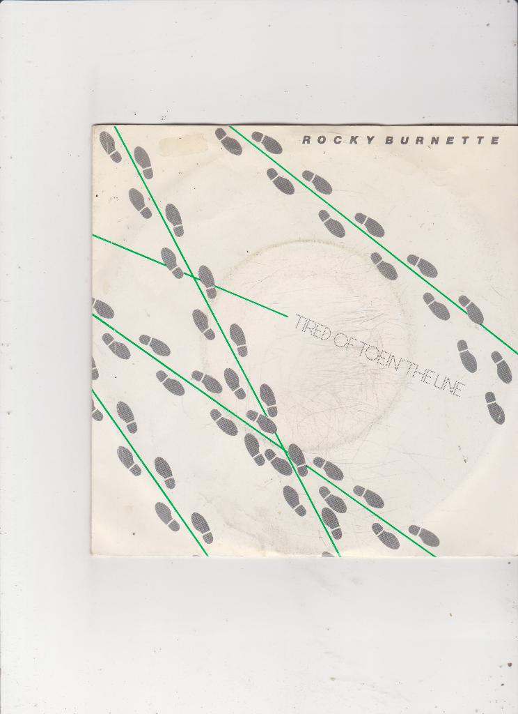 7" Single Rocky Burnette - Tired of toein the line, Cd's en Dvd's, Vinyl Singles, Ophalen of Verzenden, Gebruikt