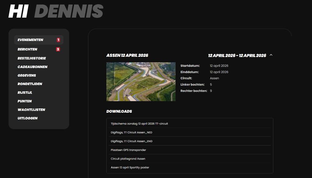 TT Assen circuit rijden + instructeur (12 april 2026), Ophalen of Verzenden