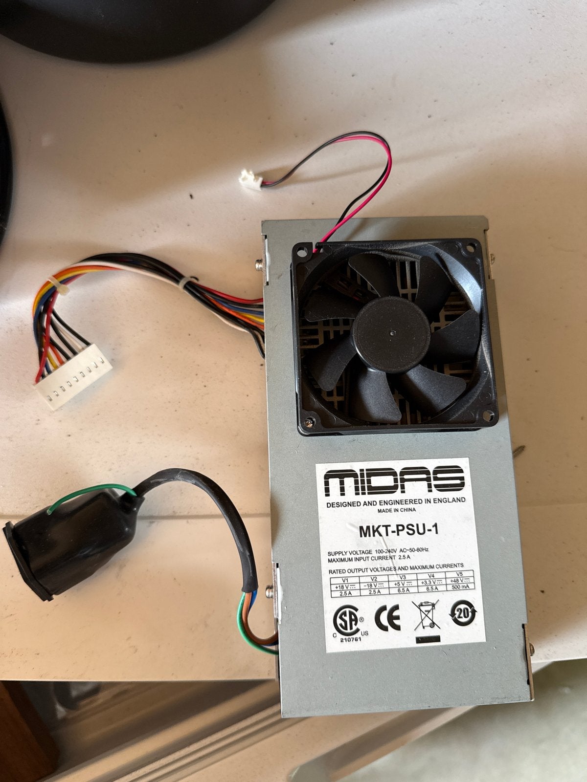 Midas MKT-PSU-1 Voeding voor midas u16, Computers en Software, Interne voedingen, Gebruikt, Ophalen