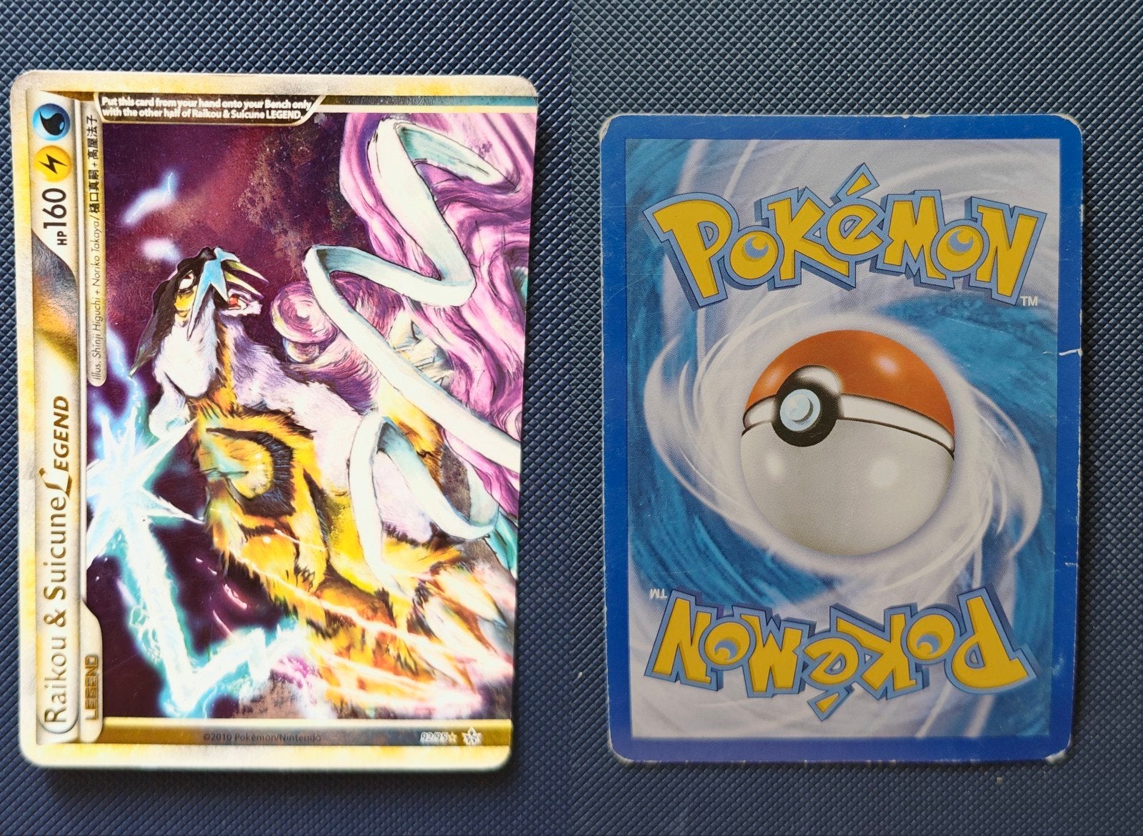 Raikou & Suicune LEGEND Pokémon Kaart (HS-Unleashed), Ophalen of Verzenden, Gebruikt, Losse kaart, Foil