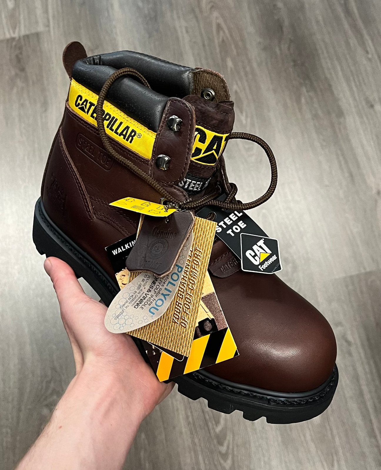 CAT Caterpillar Steel Toe werkschoenen boots - Maat 7 / 40, Bruin, Nieuw, Ophalen of Verzenden, Werkschoenen