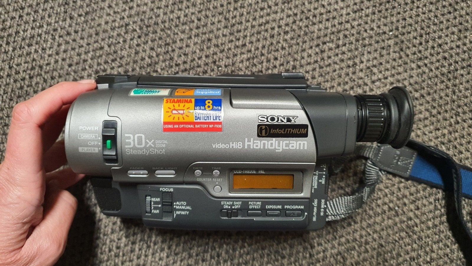 Sony Video Hi8 Handycam - Vintage Camera met Tas, Overige soorten, Ophalen of Verzenden, Zo goed als nieuw, 8 tot 20x