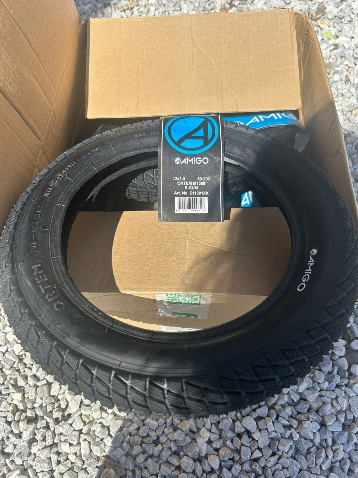 Amigo nieuwe banden (x4) 12inch kinderfietsjes, loopfietsen, Fietsen en Brommers, Ophalen, Nieuw, Band