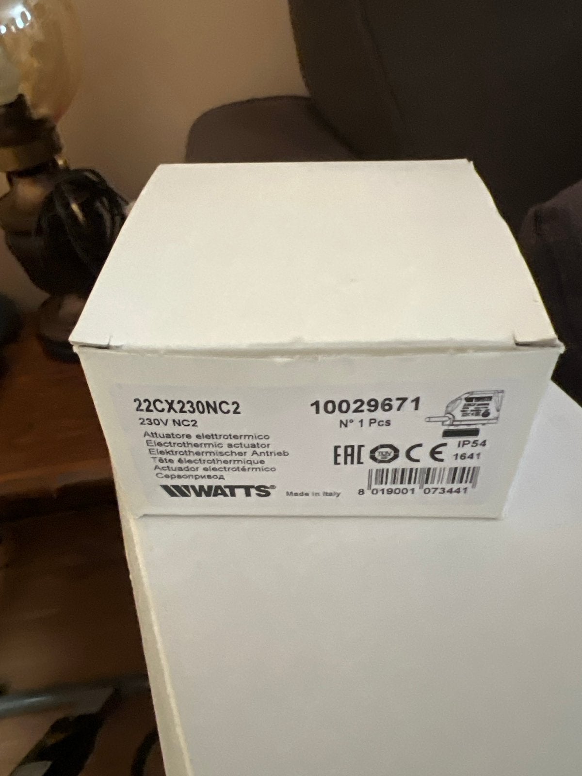 Watts 22CX230NC2 Elektrothermische Aandrijving, Doe-het-zelf en Verbouw, Ophalen of Verzenden, Nieuw