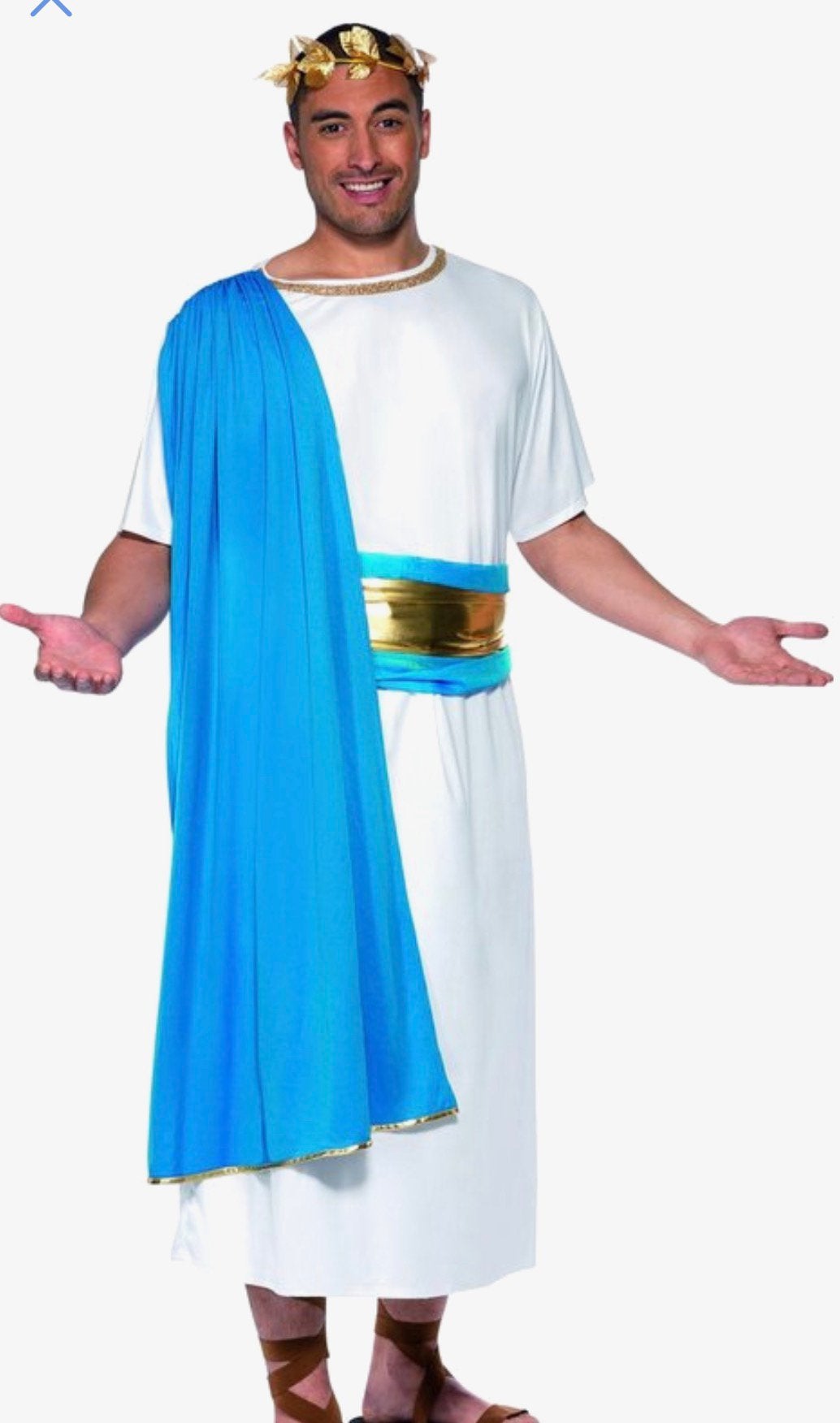 Romeins kostuum wit/blauw, Ophalen, Zo goed als nieuw