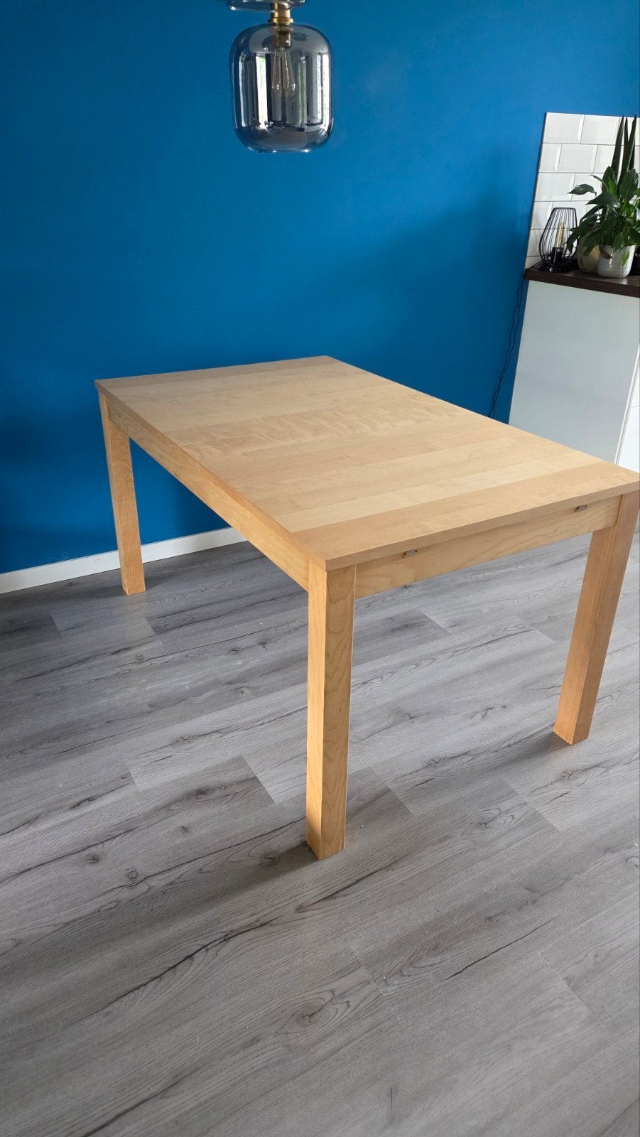ikea houten tafel uitschuifbaar, Ophalen, Gebruikt, 100 tot 150 cm, 50 tot 100 cm