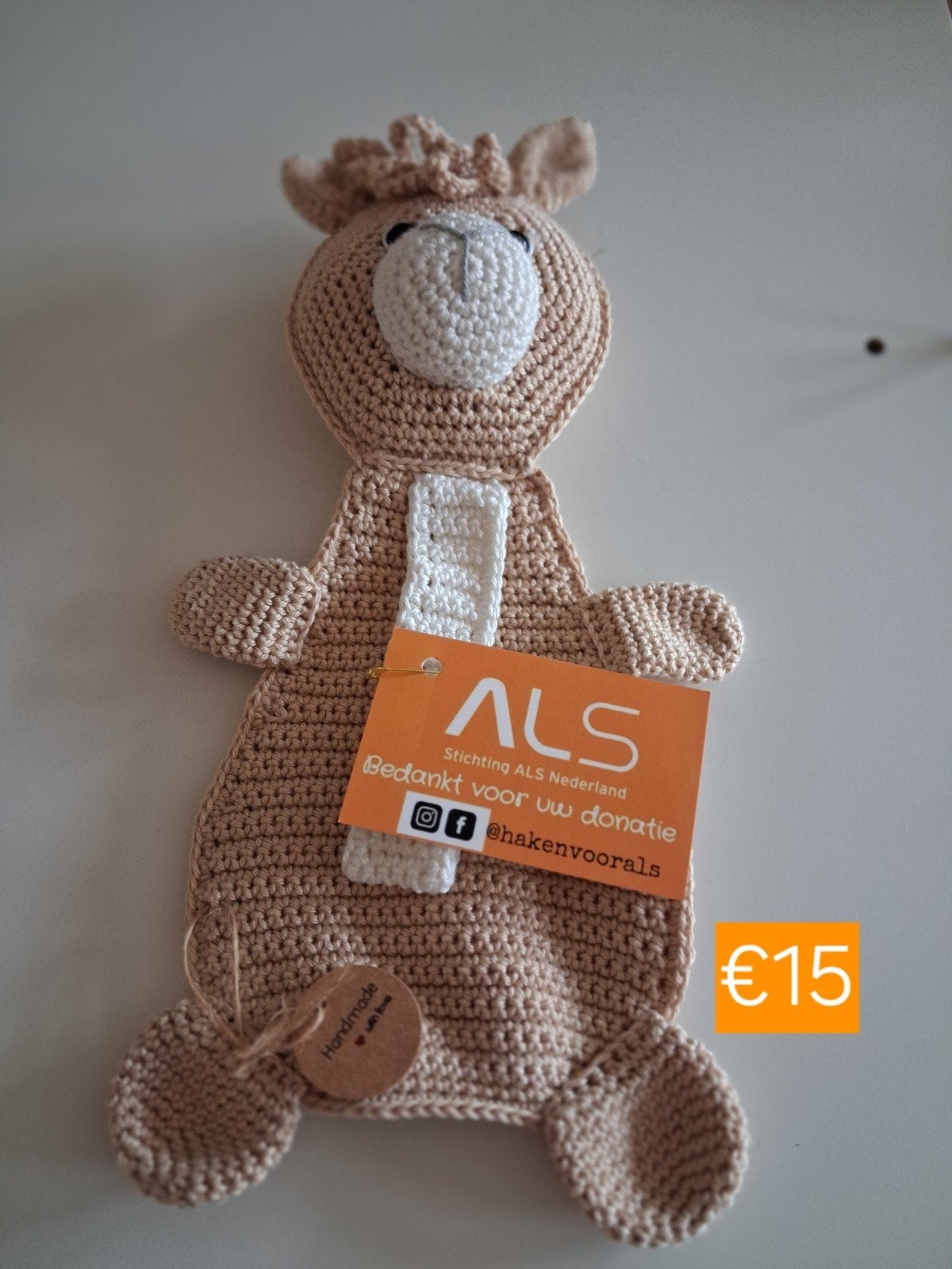 Gehaakt fopspeenhouder, steun ALS Nederland, Kinderen en Baby's, Speelgoed | Knuffels en Pluche, Overige merken, Overige karakters