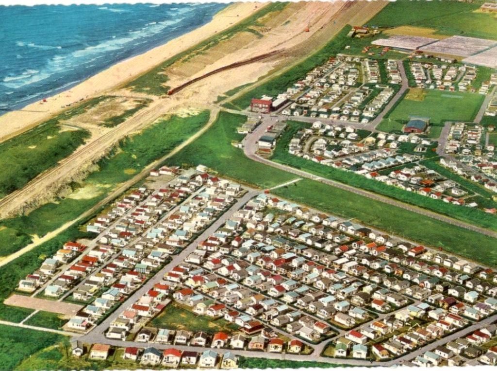 Hoek van Holland luchtopname kampeerterreinen 1979, Verzenden, 1960 tot 1980, Gelopen, Zuid-Holland