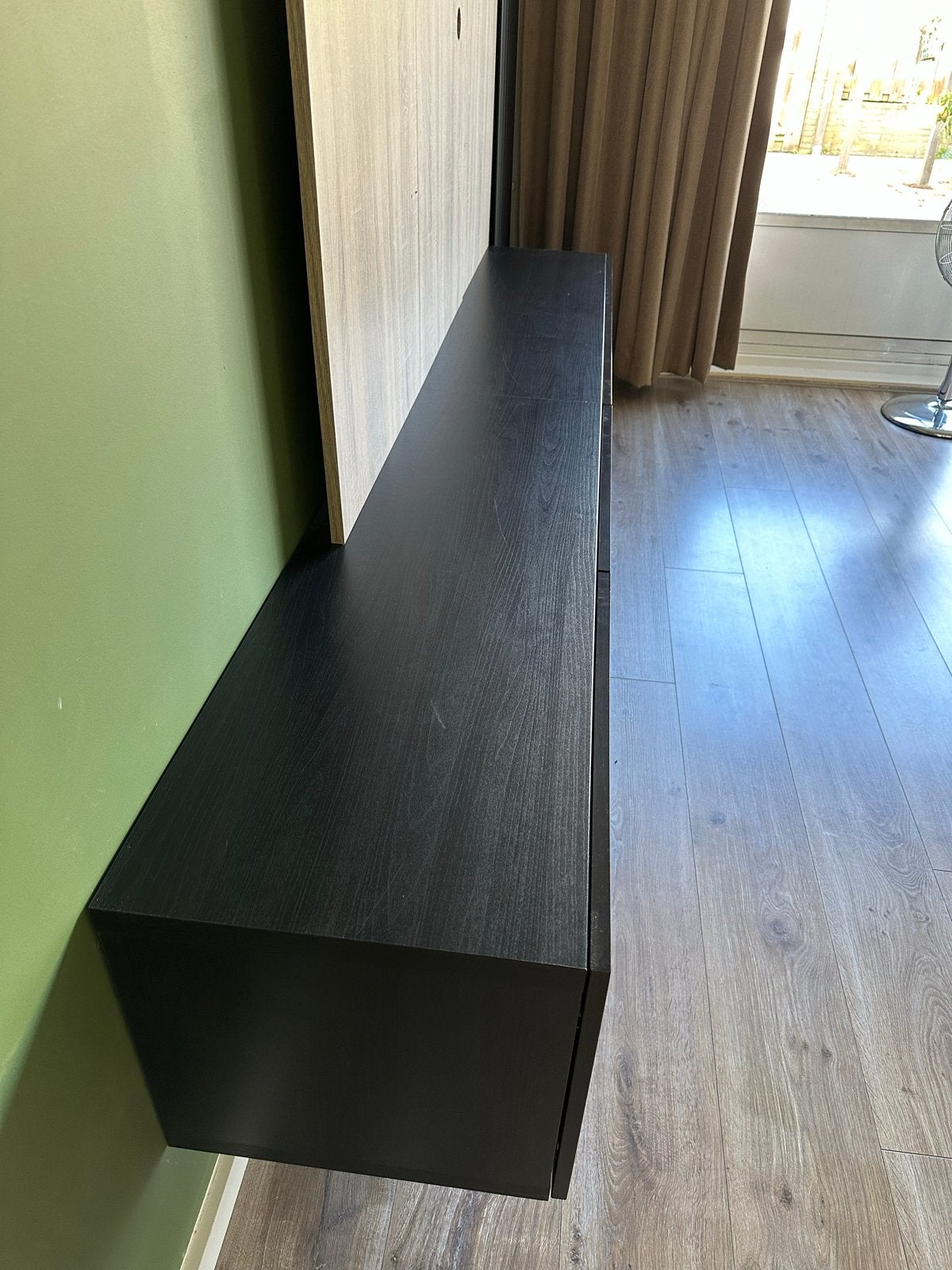 IKEA Besta floating tv cabniet - black. TO COLLECT ONLY, Huis en Inrichting, Gebruikt, Ophalen of Verzenden, 200 cm of meer, Minder dan 100 cm