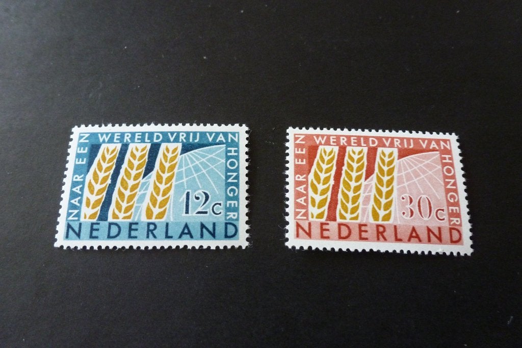 2 x Wereld vrij van Honger 12 en 30 cent 1963 postfris (p 69, Postzegels en Munten, Postzegels | Nederland, Ophalen of Verzenden