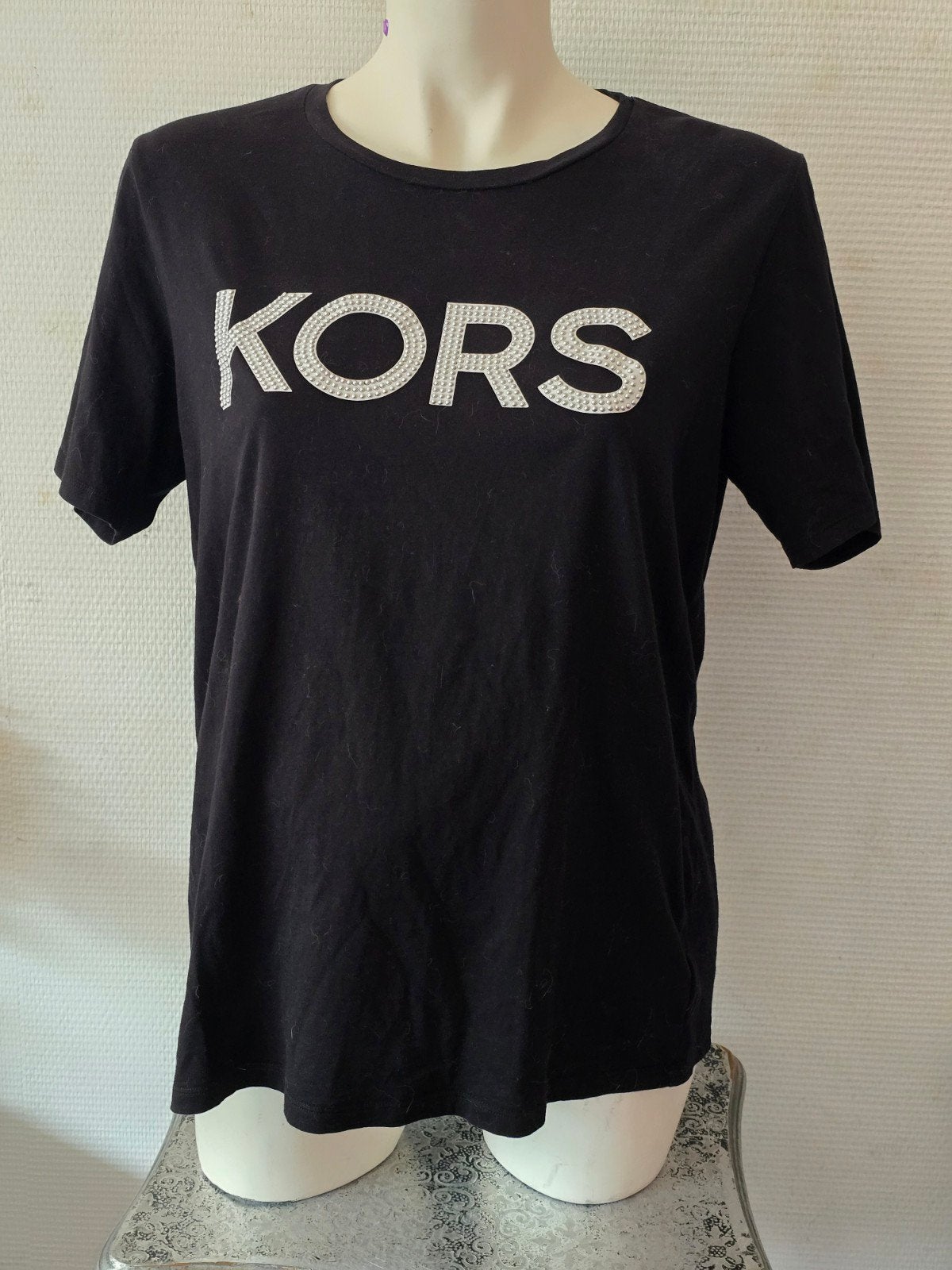 Michael Kors dames T-shirt Zwart Maat L, Michael Kors, Zwart, Maat 42/44 (L), Ophalen of Verzenden