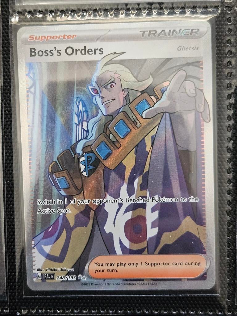 Pokemon Boss's Orders 248/193 Paldea Evolved, Ophalen of Verzenden, Zo goed als nieuw, Losse kaart, Foil