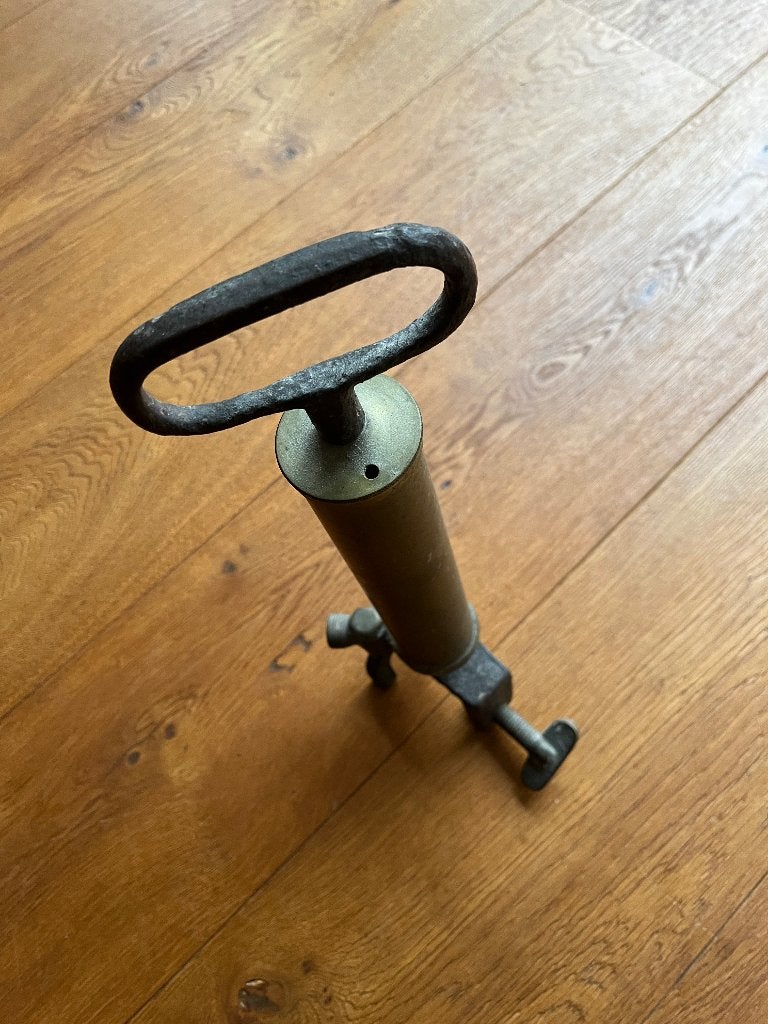 Antieke Messing Handpomp met Tafelklem, Antiek en Kunst, Ophalen