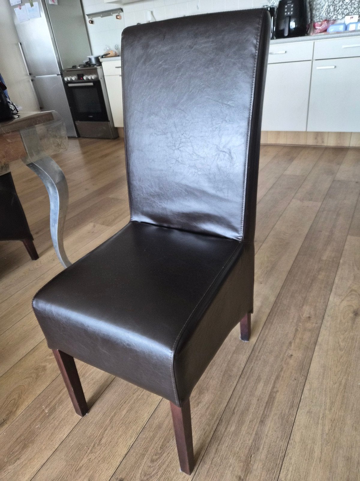 Eetkamerstoelen 6, Huis en Inrichting, Ophalen, Gebruikt, Bruin, Vijf, Zes of meer stoelen