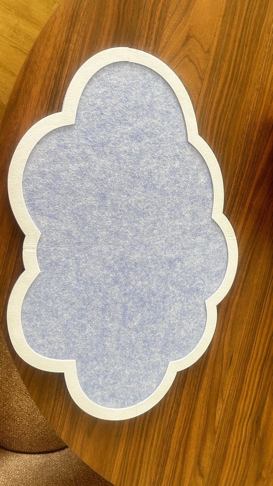 Decoratieve Wolk Vilt Bord - Lichtblauw, Blauw, Ophalen of Verzenden, Zo goed als nieuw, Modern