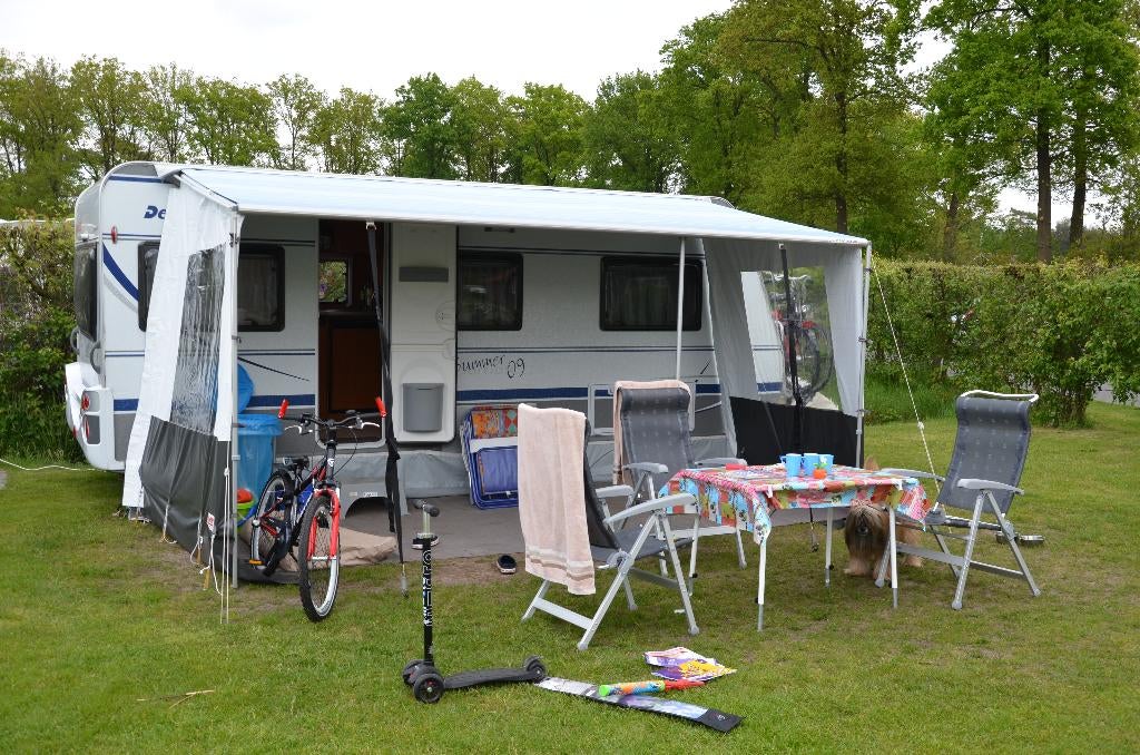 Caravan Dethleffs Summer edition 500DB bj 2009, Caravans en Kamperen, Omvormbare zithoek, Rondzit, Particulier, Schokbreker