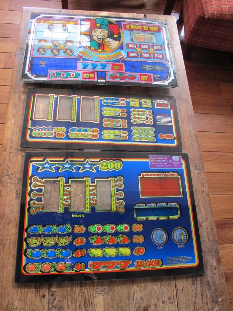fruitautomaat glasplaten vintage, Verzamelen, Automaten | Gokkasten en Fruitautomaten, Ophalen, Gebruikt