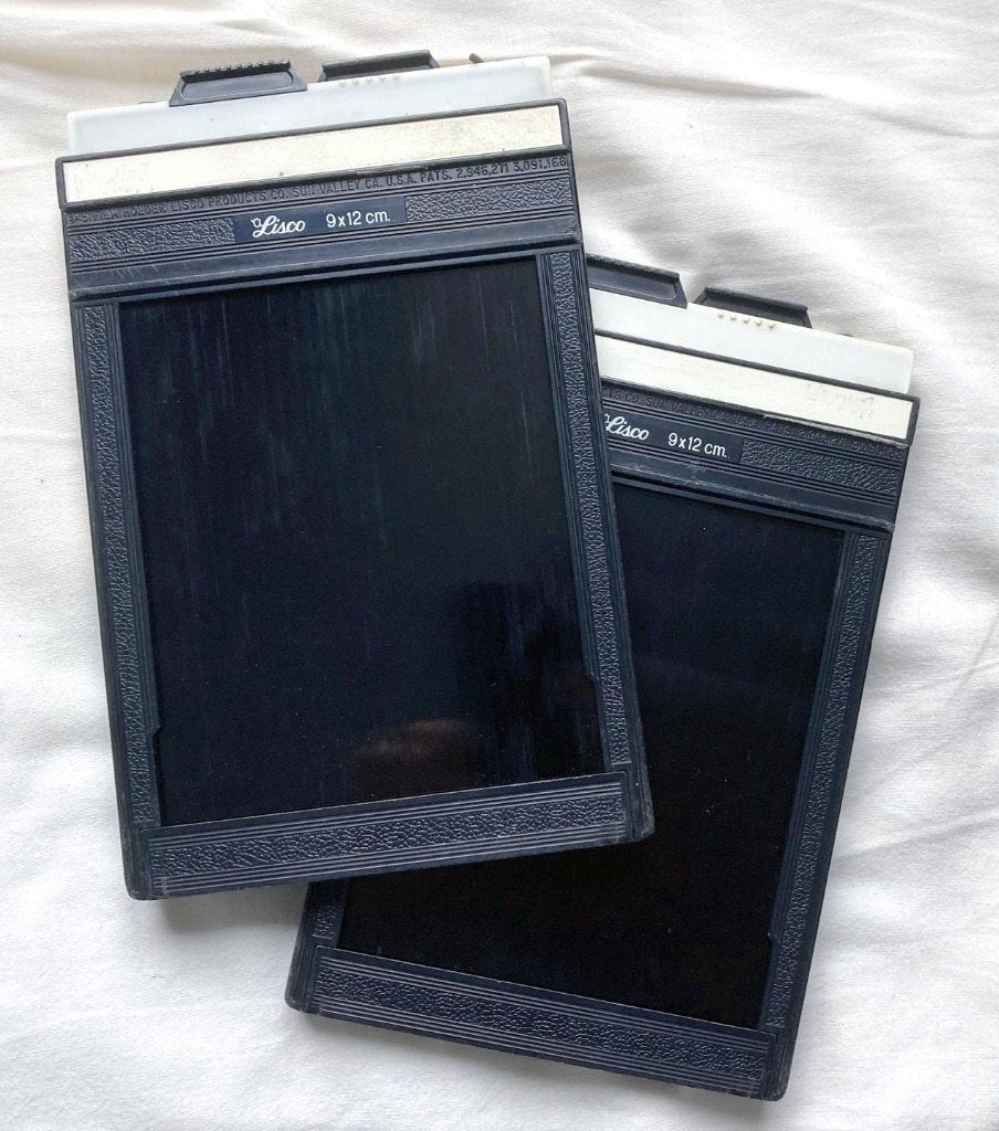 2 4x5 TC camera cassette / film houders- Lisco 9x12 cm., Overige typen, Ophalen of Verzenden, Zo goed als nieuw