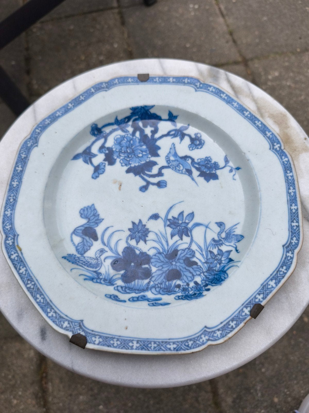 Antiek Chinees Qianlong Porseleinen Bord - 18e Eeuw, Ophalen of Verzenden
