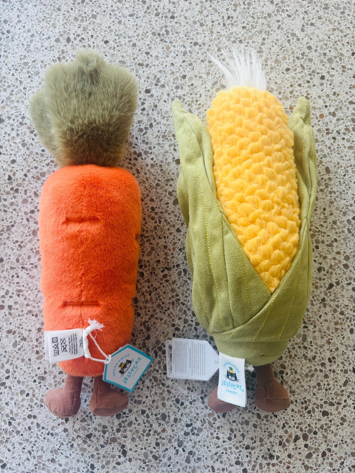 Jellycat Amuseables Wortel en Maïskolf Knuffels, Oranje, Jellycat, Overige karakters, Overige typen