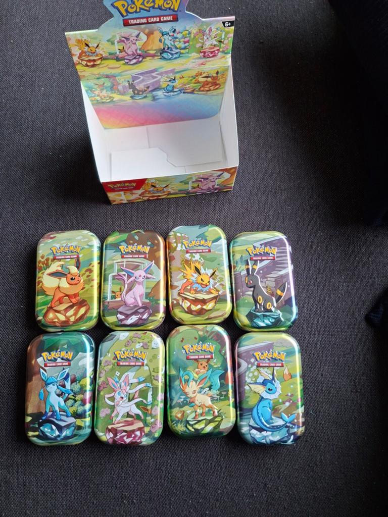 Pokémon Mini Tins (leeg) inclusief display box, Ophalen of Verzenden, Gebruikt, Overige typen