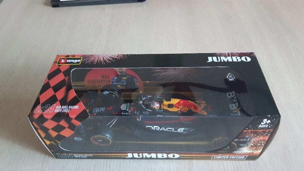 Max Verstappen RB19 2023  Red Bull Racing Jumbo, Ophalen of Verzenden, Nieuw, Auto, Bburago