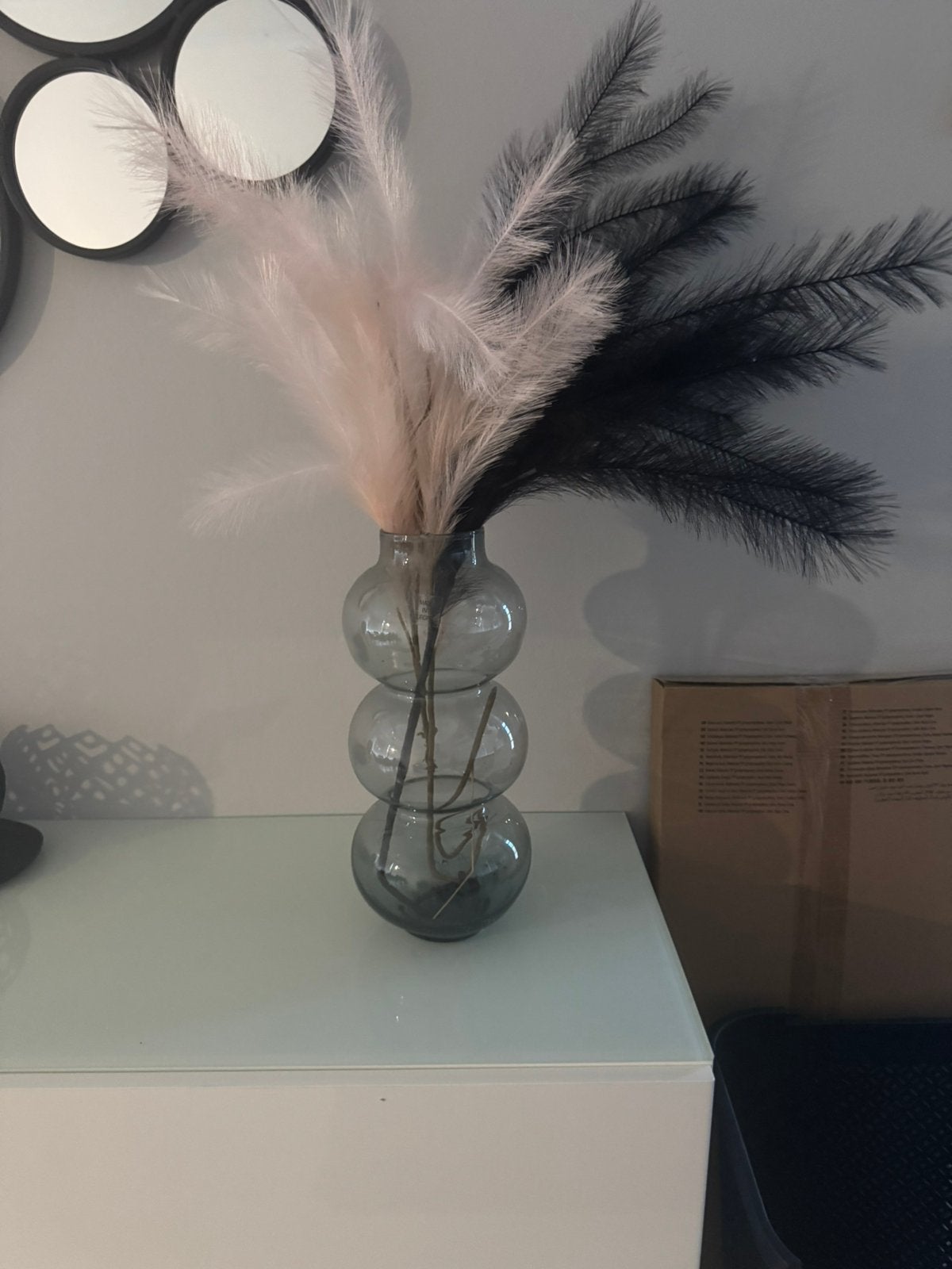 Vaas, Overige kleuren, Ophalen of Verzenden, Minder dan 50 cm, Glas