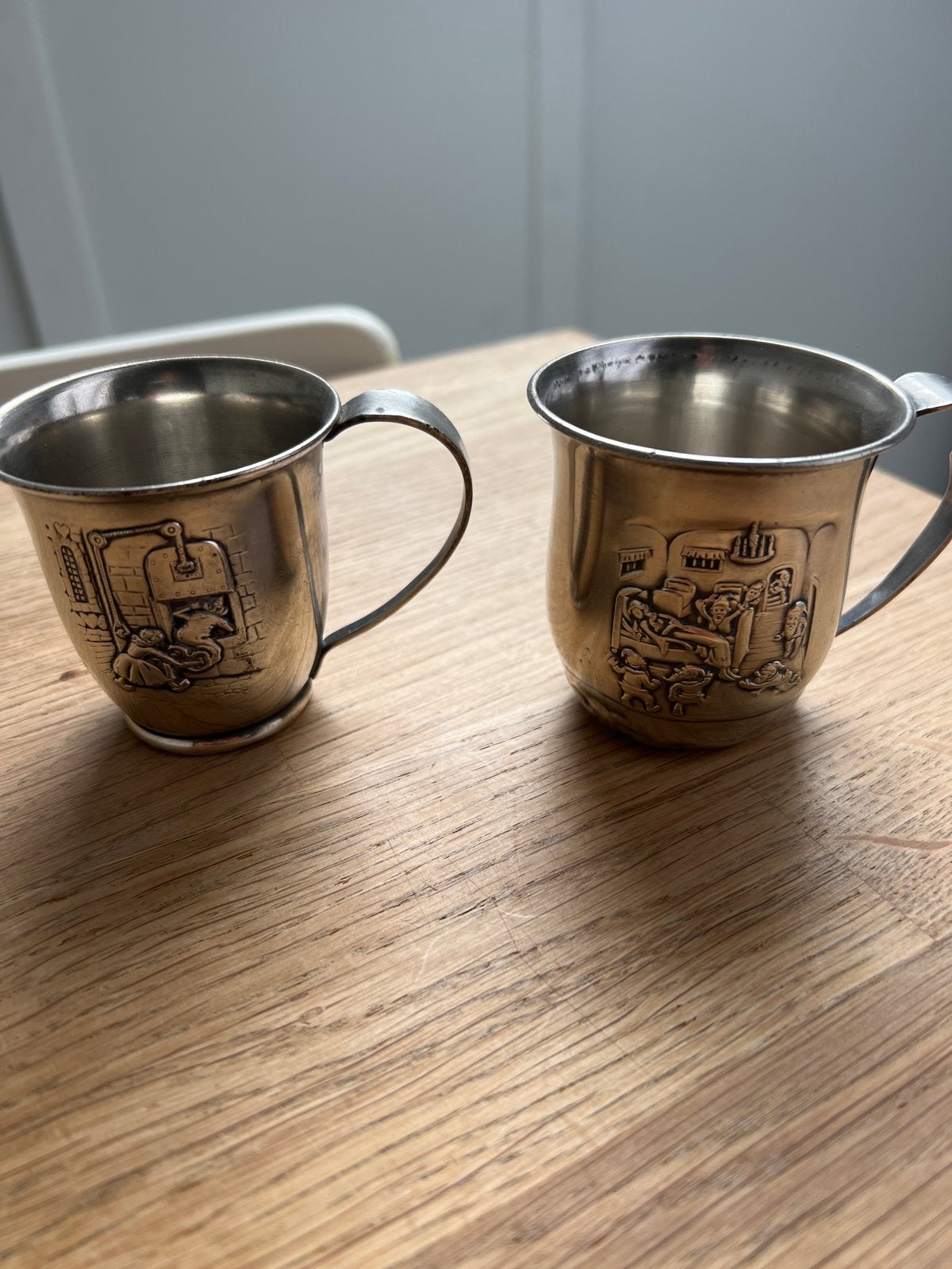 Set van 2 vintage Gero 90 verzilverde kinderbekers, Ophalen of Verzenden, Zilver