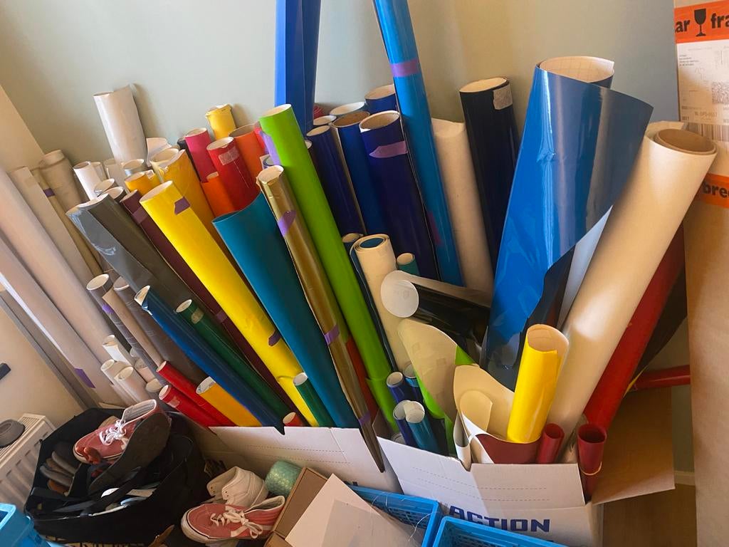 Grote partij vinyl folie, autowrap folie, Ophalen of Verzenden