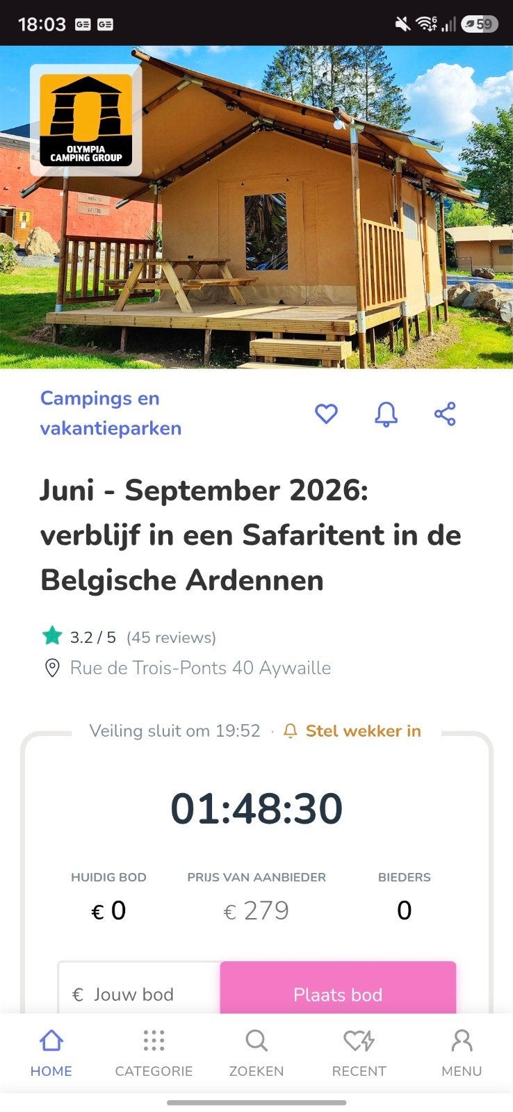 Midweek of weekend Ardennen!, Tickets en Kaartjes, Hotelbonnen