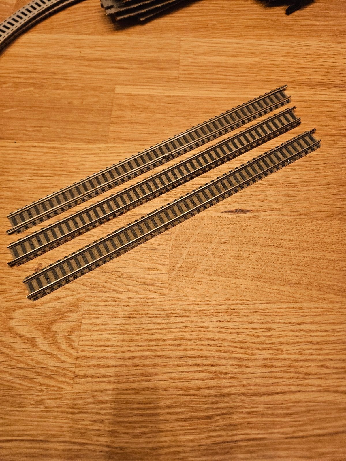 Fleischmann 9100 N-spoor rechte rails (3 stuks), Gebruikt, Gelijkstroom, Fleischmann, Rails